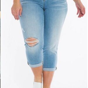 NEW ! TIME & TRUE women’s rolled visitar Cuff Boyfriend Jean size 20 regular (G)